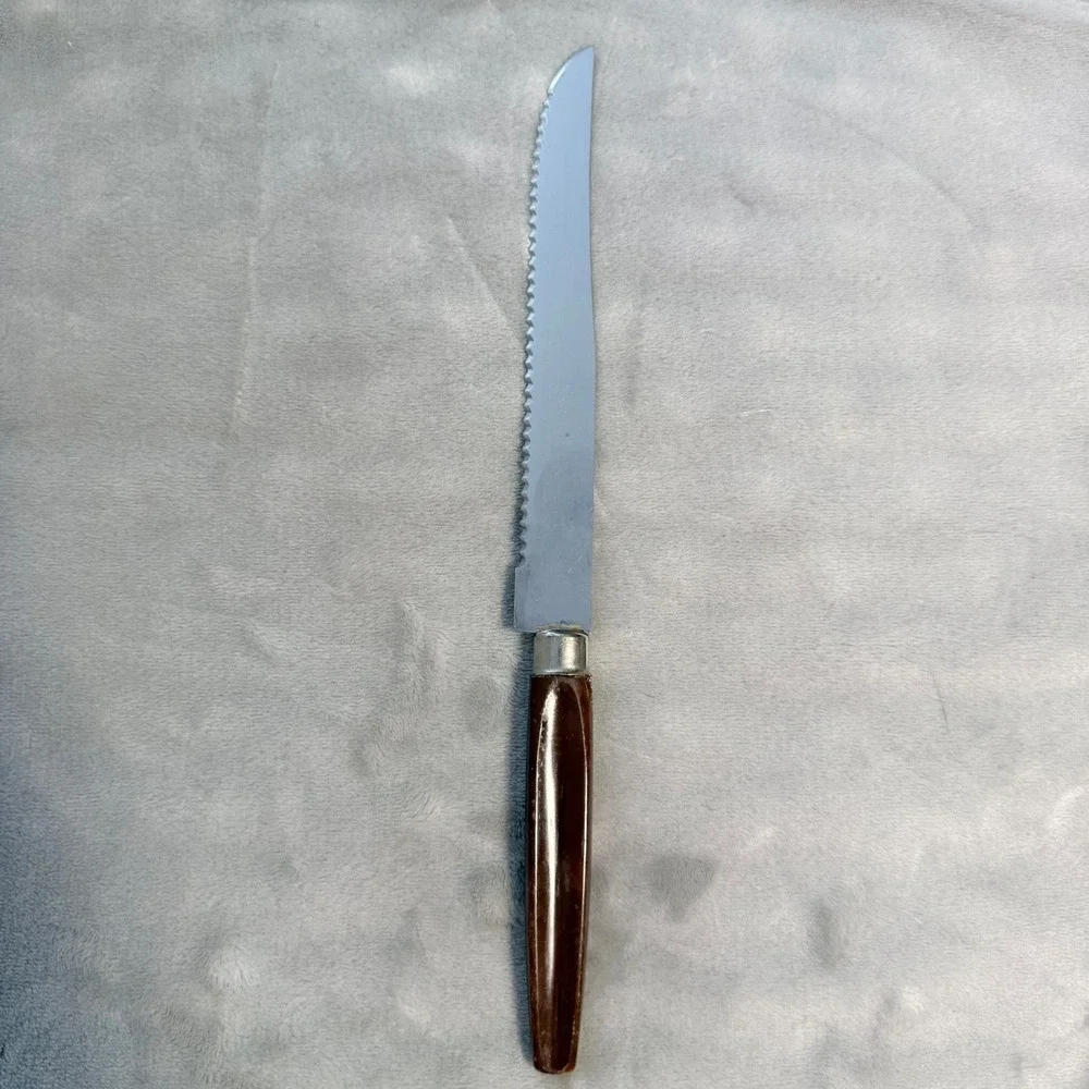Vintage Regent Sheffield England Serrated Bread Knife Stainless 12
